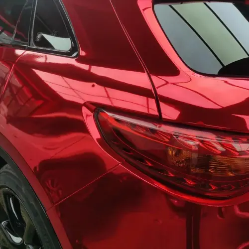 Gloss Mirror Chrome Candy Apple Red  Car Vinyl Wrap review 