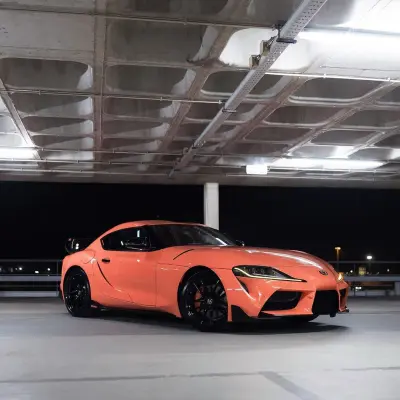 Gloss Coral Orange Car Vinyl Wrap PET review allspeeddrive 04