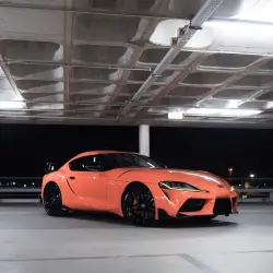 Gloss Coral Orange Car Vinyl Wrap PET review allspeeddrive 04
