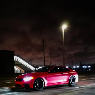 Ultimate Flat Fluorescent Pink Car Vinyl Wrap  review _m4baby 02
