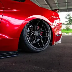 Gloss Metallic Vampire Red Car Vinyl Wrap review look 03