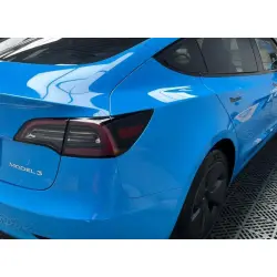 Gloss Crystal Sky Blue Car Viny Wrap PET review tesla 02
