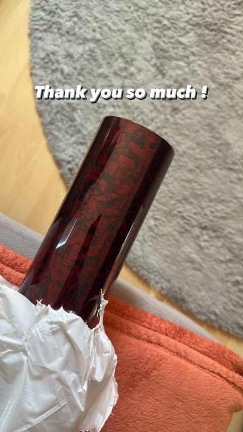 Gloss Red Forged Carbon Car Vinyl Wrap PET review Sara Soares