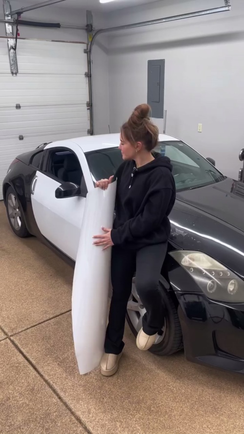 Gloss Metallic Sparkle Glitter White Car Vinyl Wrap Sale review 