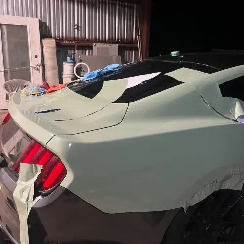 Gloss Light Khaki Green Car Vinyl Wrap PET review 