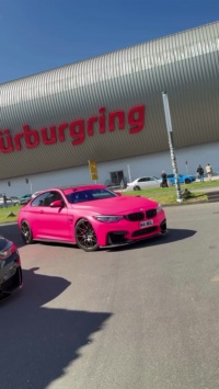 Ultimate Flat Fluorescent Pink Car Vinyl Wrap review aneta_f82_comp