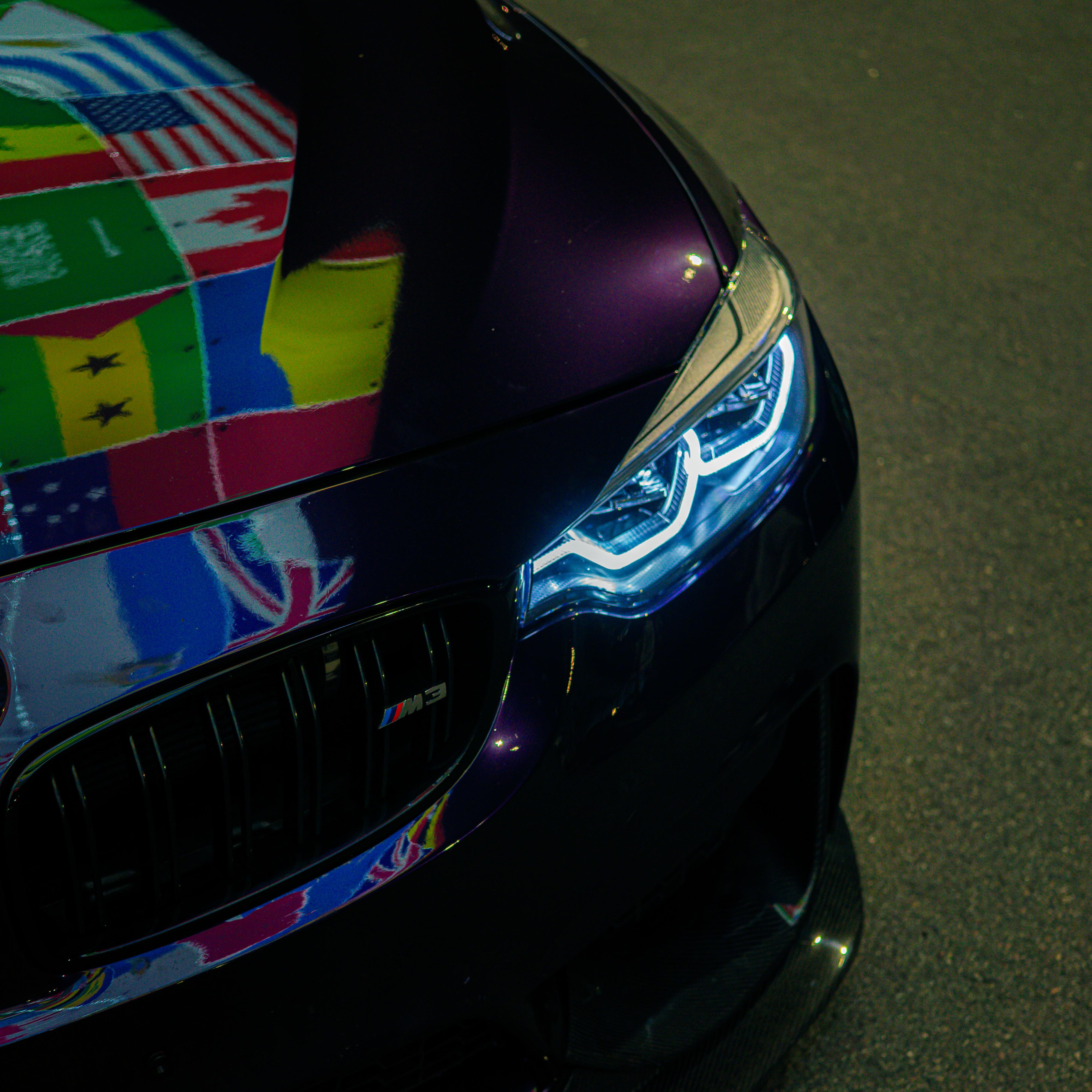 Gloss Metallic Midnight Purple Car Vinyl Wrap BMW PET review spark 01