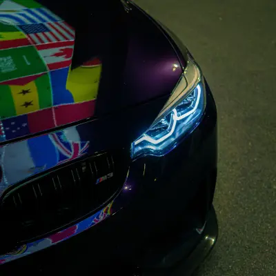 Gloss Metallic Midnight Purple Car Vinyl Wrap BMW  review spark 01