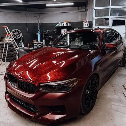 Gloss Red Forged Carbon Car Vinyl Wrap PET review 
