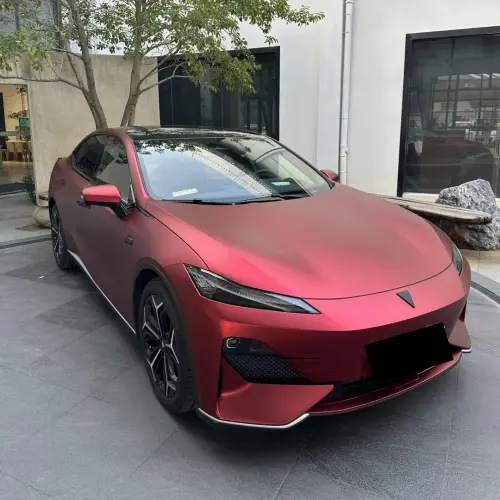 Satin Chrome Metallic Romanee Red Car Vinyl Wrap  review 