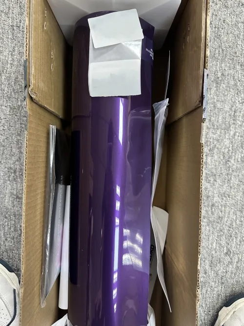 Gloss Metallic Twilight Purple Car Vinyl Wrap PET review 