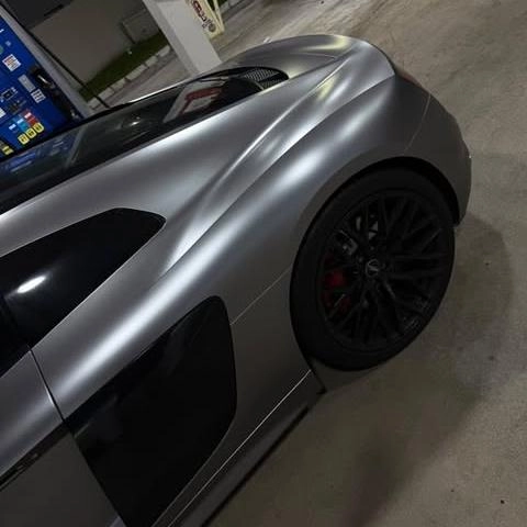 Ultra Matte Metallic Liquid Silver Car Vinyl Wrap PET reviewed by