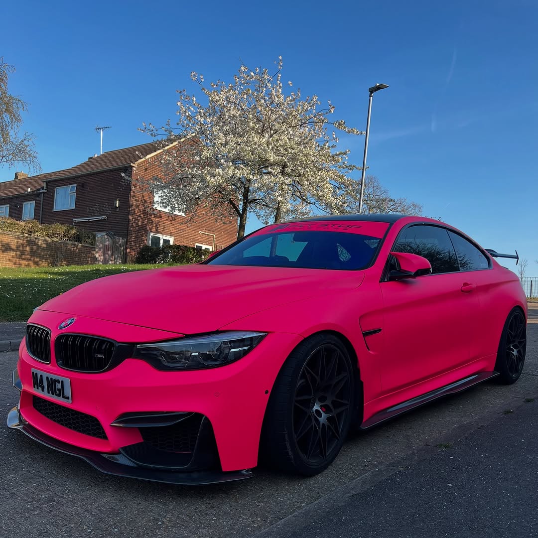 Ultimate Flat Fluorescent Pink Car Vinyl Wrap PET review Alsuwaidip 03
