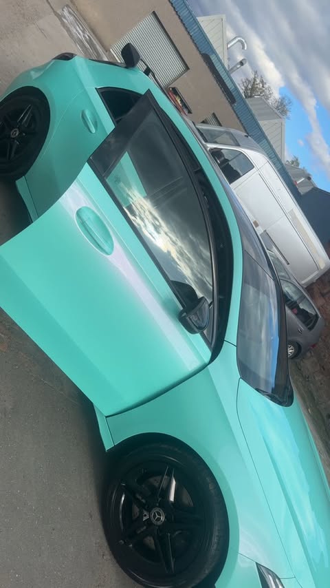 Gloss Racing Tiffany Blue Car Vinyl Wrap PET  review lucia.moffat 02