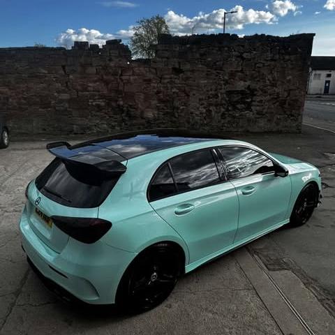 Gloss Racing Tiffany Blue Car Vinyl Wrap PET  review lucia.moffat 04