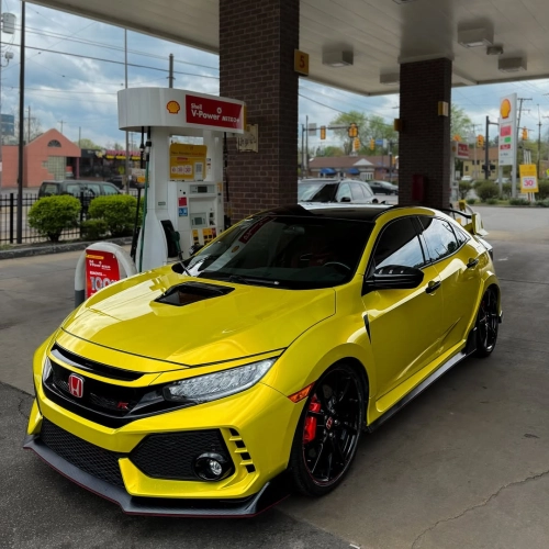 Gloss Metallic Lemon Yellow Car Vinyl Wrap  reviewed by