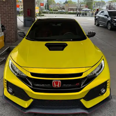 Gloss Metallic Lemon Yellow Car Vinyl Wrap | BMW M4 Paint Lemon Yellow Wrap  review escalantewraps 02