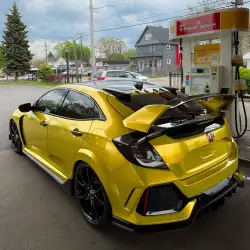 Gloss Metallic Lemon Yellow Car Vinyl Wrap | BMW M4 Paint Lemon Yellow Wrap  review escalantewraps 02