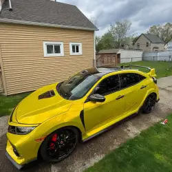 Gloss Metallic Lemon Yellow Car Vinyl Wrap | BMW M4 Paint Lemon Yellow Wrap  review escalantewraps 04