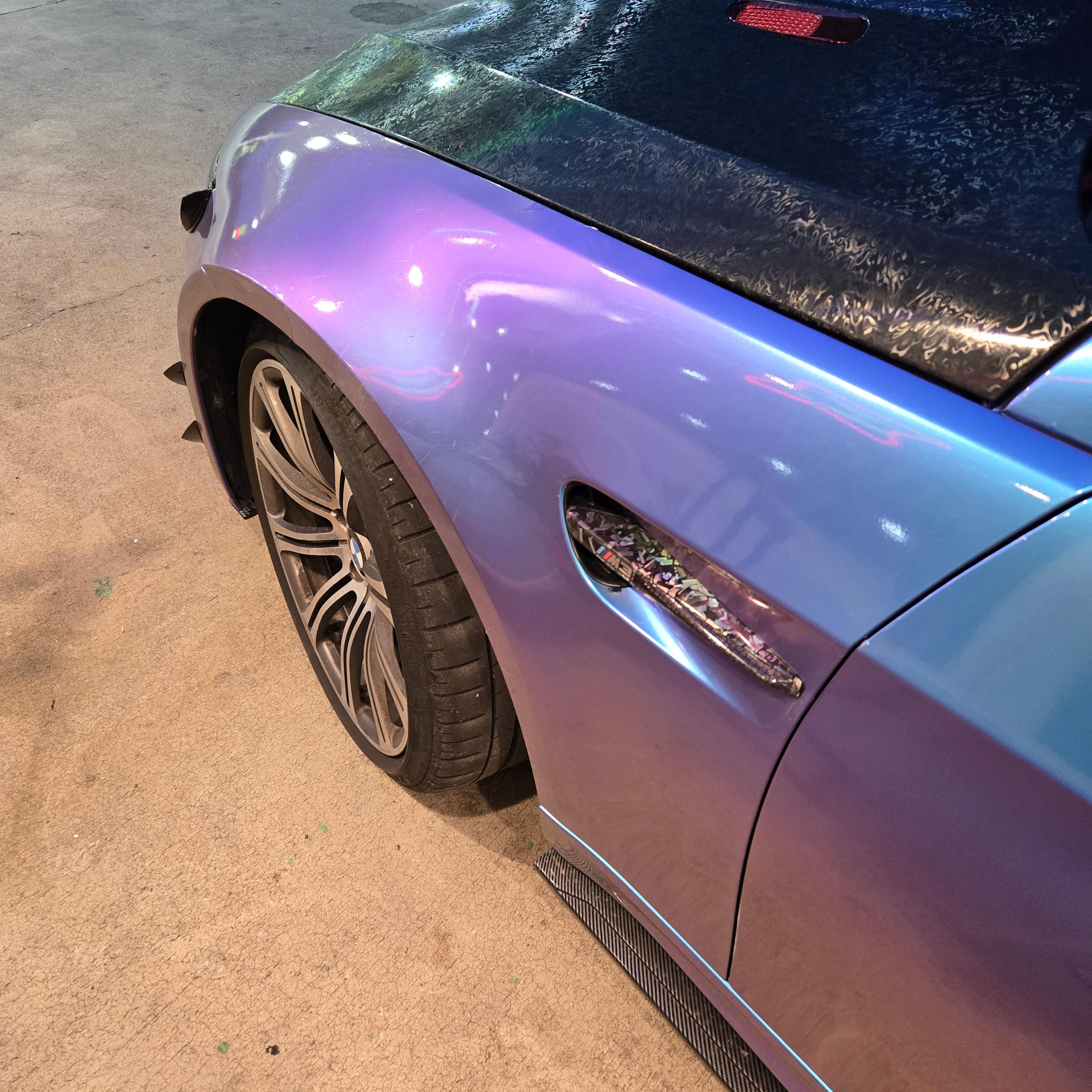Gloss Chameleon Blue Purple Car Vinyl Wrap review Kq 02