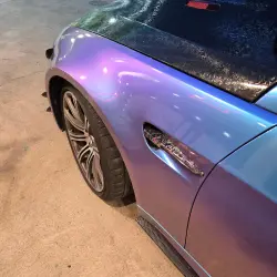 Gloss Chameleon Blue Purple Car Vinyl Wrap review Kq 03