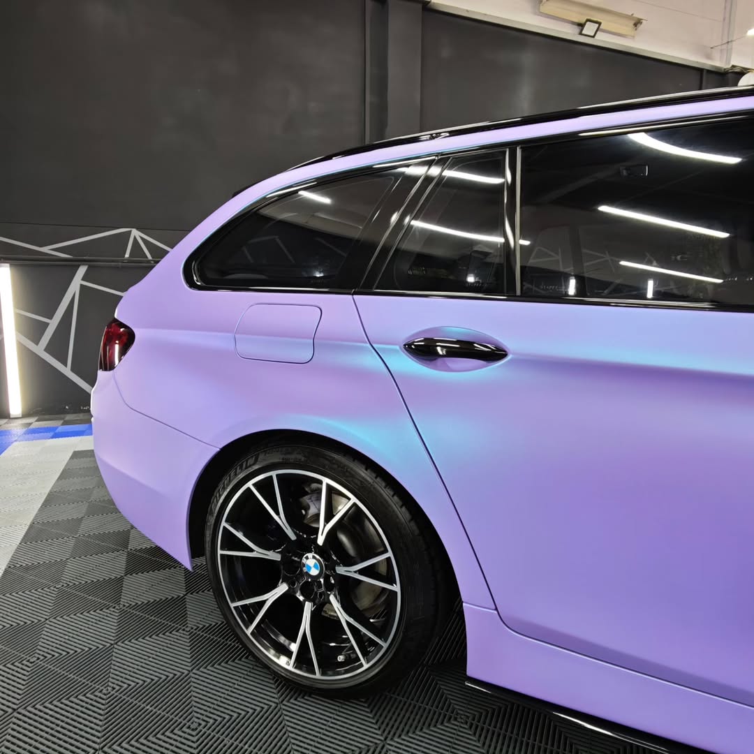 Matte Chameleon Glacial Frost Purple Car Vinyl Wrap PET review Nuno (NCWrap) Cordeiro 04