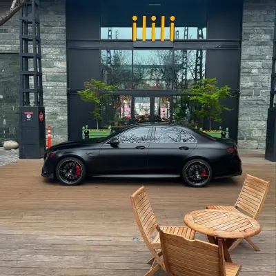 Matte Satin Black Ceramic Black Car Vinyl Wrap BMW  PET  review bluurre63s 00