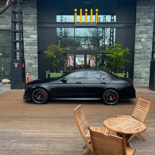 Matte Satin Black Ceramic Black Car Vinyl Wrap BMW  PET  review 