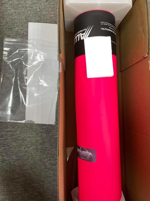 Ultimate Flat Fluorescent Pink Car Vinyl Wrap PET review 