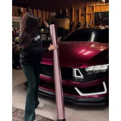 Gloss Metallic Passion Pink Car Vinyl Wrap Bentley GT PET review j.nniferrr 01