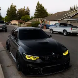 Matte Satin Black Ceramic Black Car Vinyl Wrap BMW  PET  review giancarlorioss_ 02