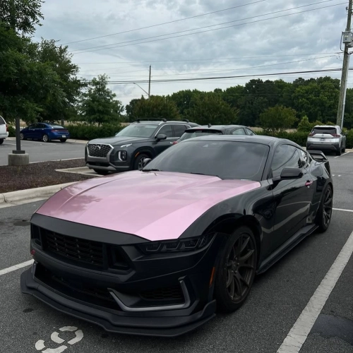 Gloss Metallic Passion Pink Car Vinyl Wrap Bentley GT PET review 