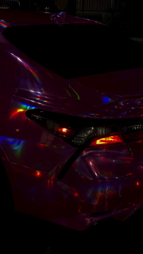 Gloss Pink Holographic Chrome Laser Car Vinyl Wrap Coupe BMW review louthetintguy