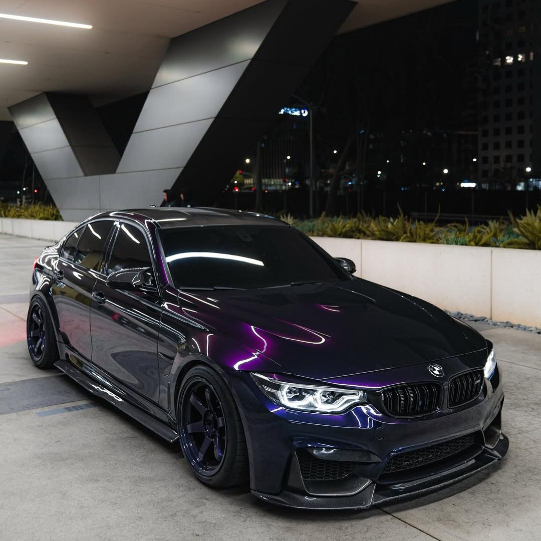 Gloss Metallic Ghost Midnight Purple Car Vinyl Wrap PET review gain 02