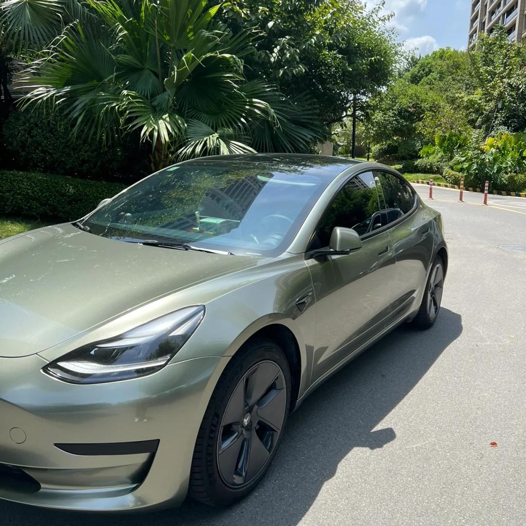 Gloss Metallic Millennium Jade Green Car Vinyl Wrap PET  review Jame 01