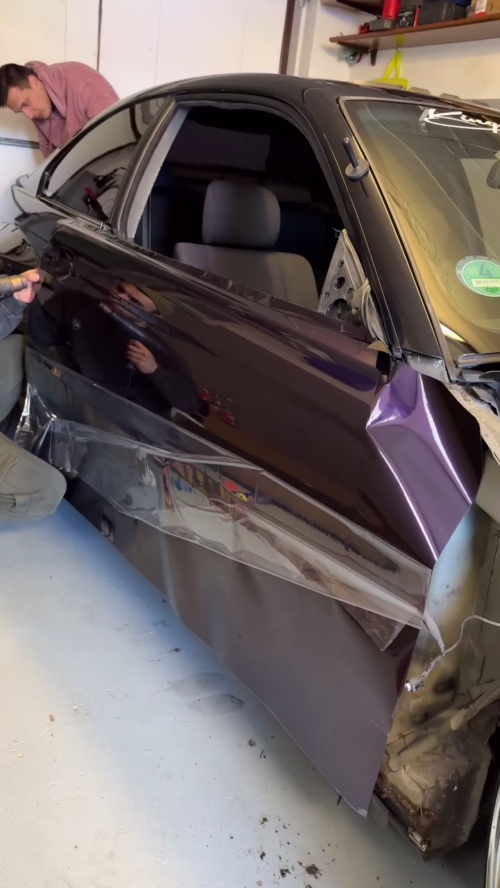 Gloss Metallic Midnight Purple Car Vinyl Wrap BMW  review aurth
