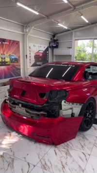 Ultra Glossy Metallic Vampire Red Car Vinyl Wrap BMW PET   review txasaamy