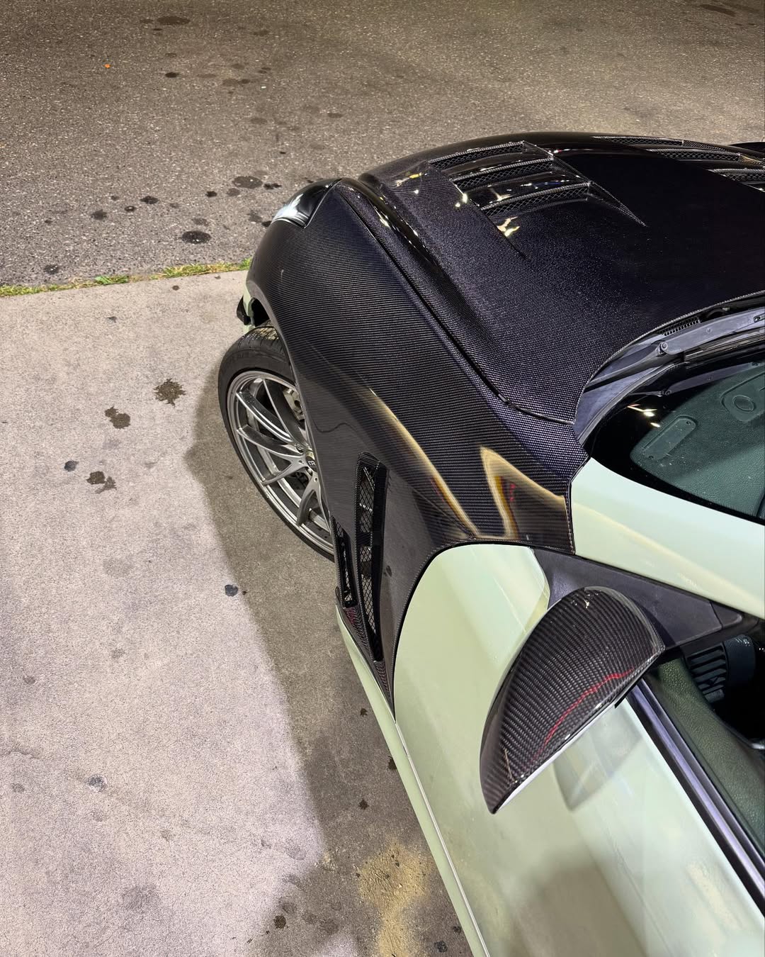 Gloss Light Khaki Green Car Vinyl Wrap PET review baby.alvv 05