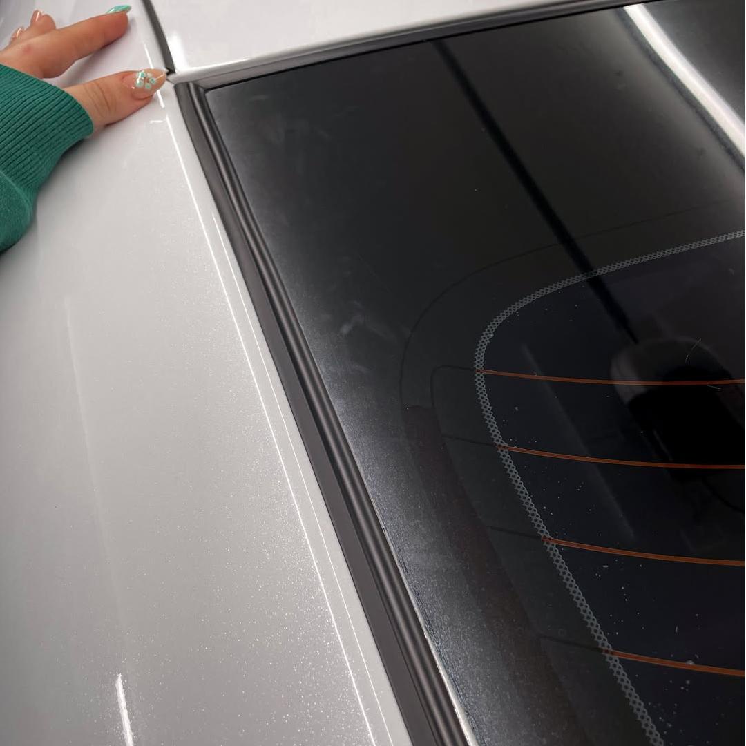 Gloss Metallic Sparkle Glitter White Car Vinyl Wrap Sale review jenlily 02