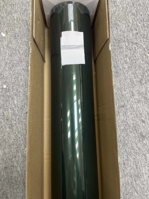 Gloss Metallic Oak Green Car Vinyl Wrap Porsche PET review 