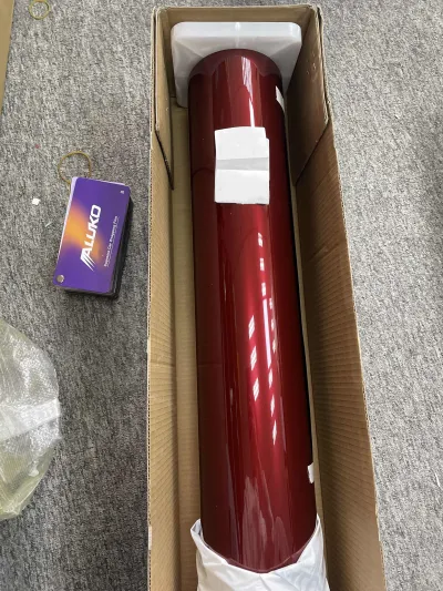 Ultra Glossy Liquid Dragon Red Car Vinyl Wrap PET review Luis Guevara