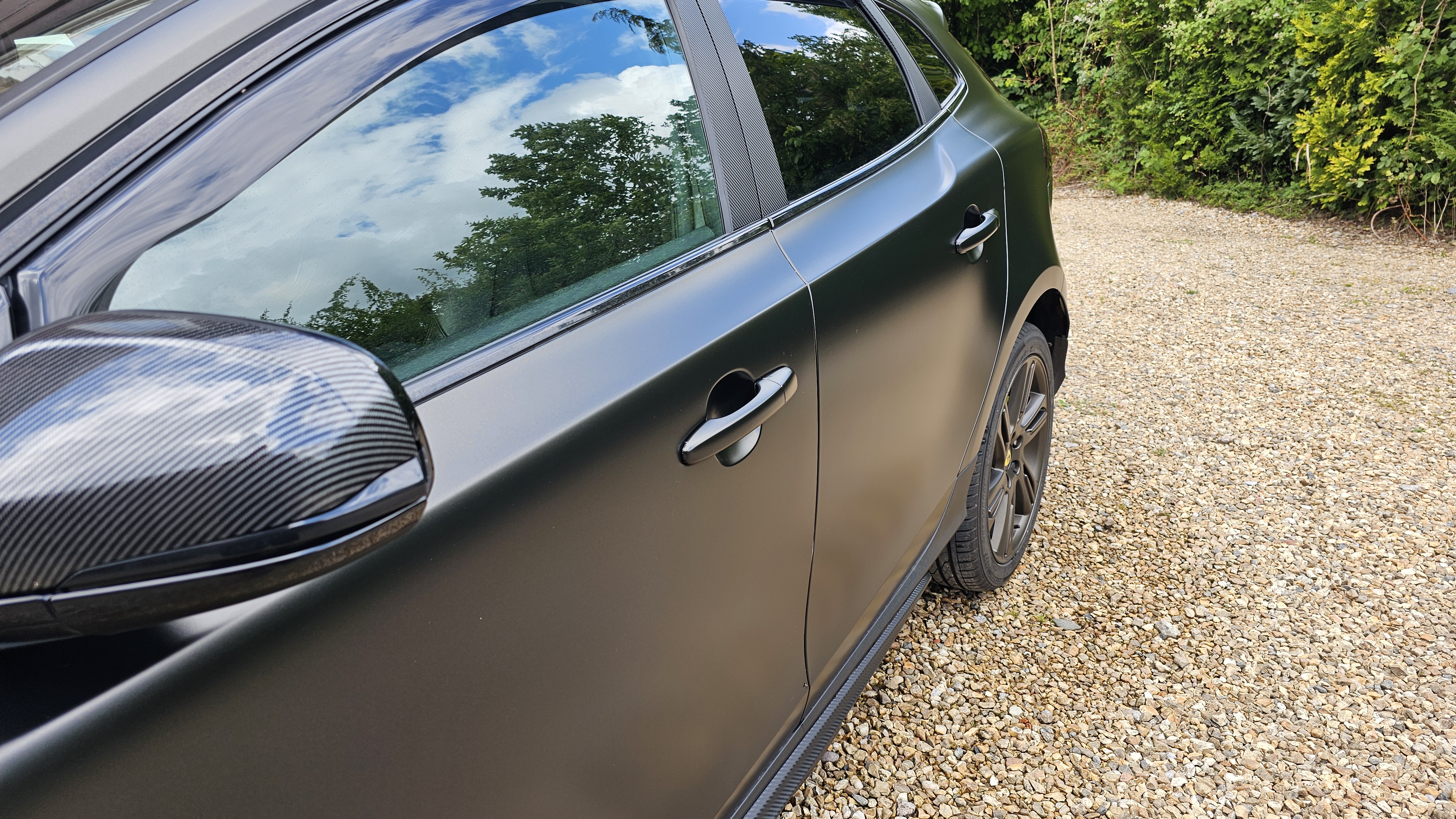 Matte Metallic Satin Gold Dust Black Car Vinyl Wrap PET review Josip 00