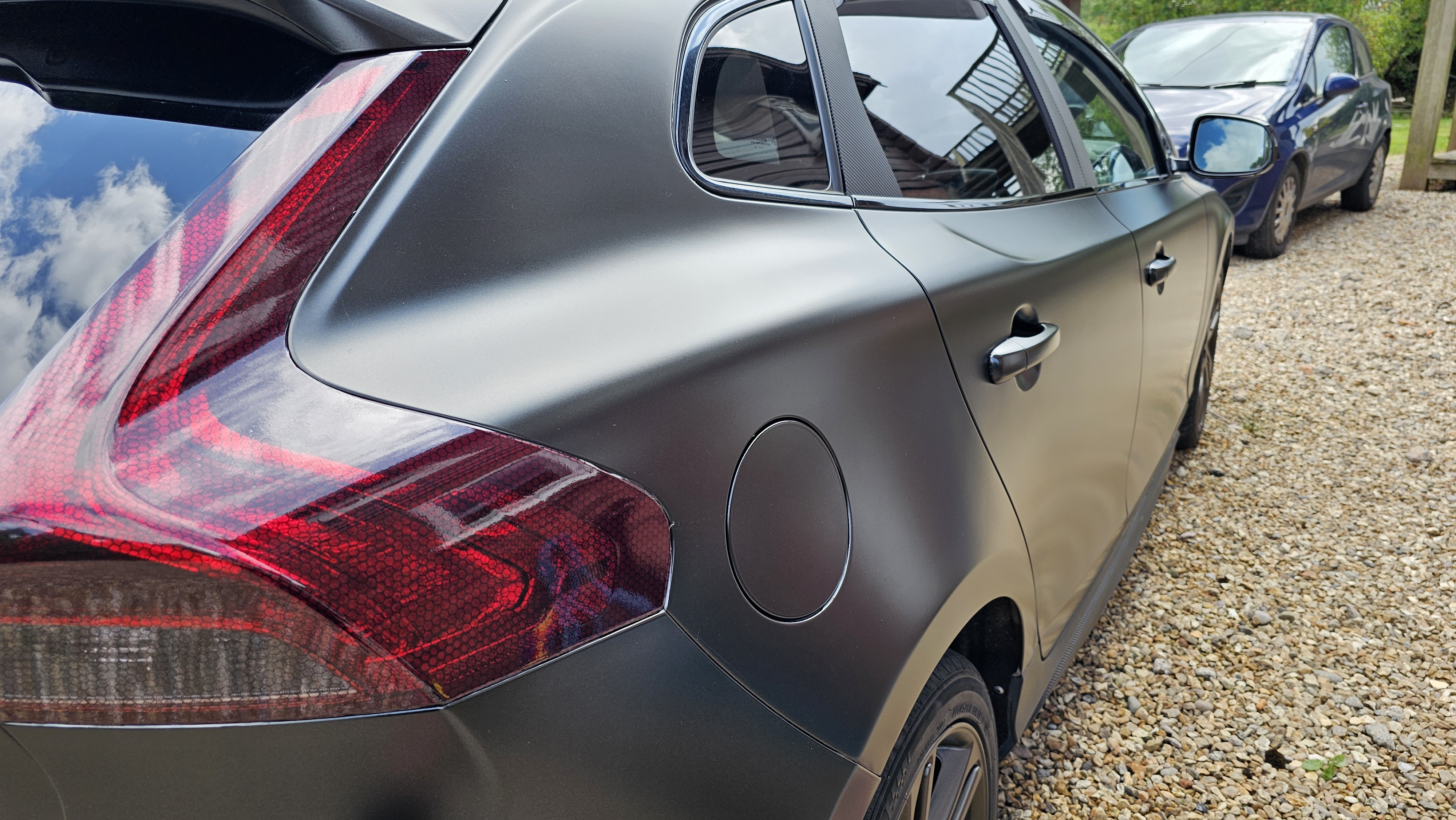 Matte Metallic Satin Gold Dust Black Car Vinyl Wrap PET review Josip 03