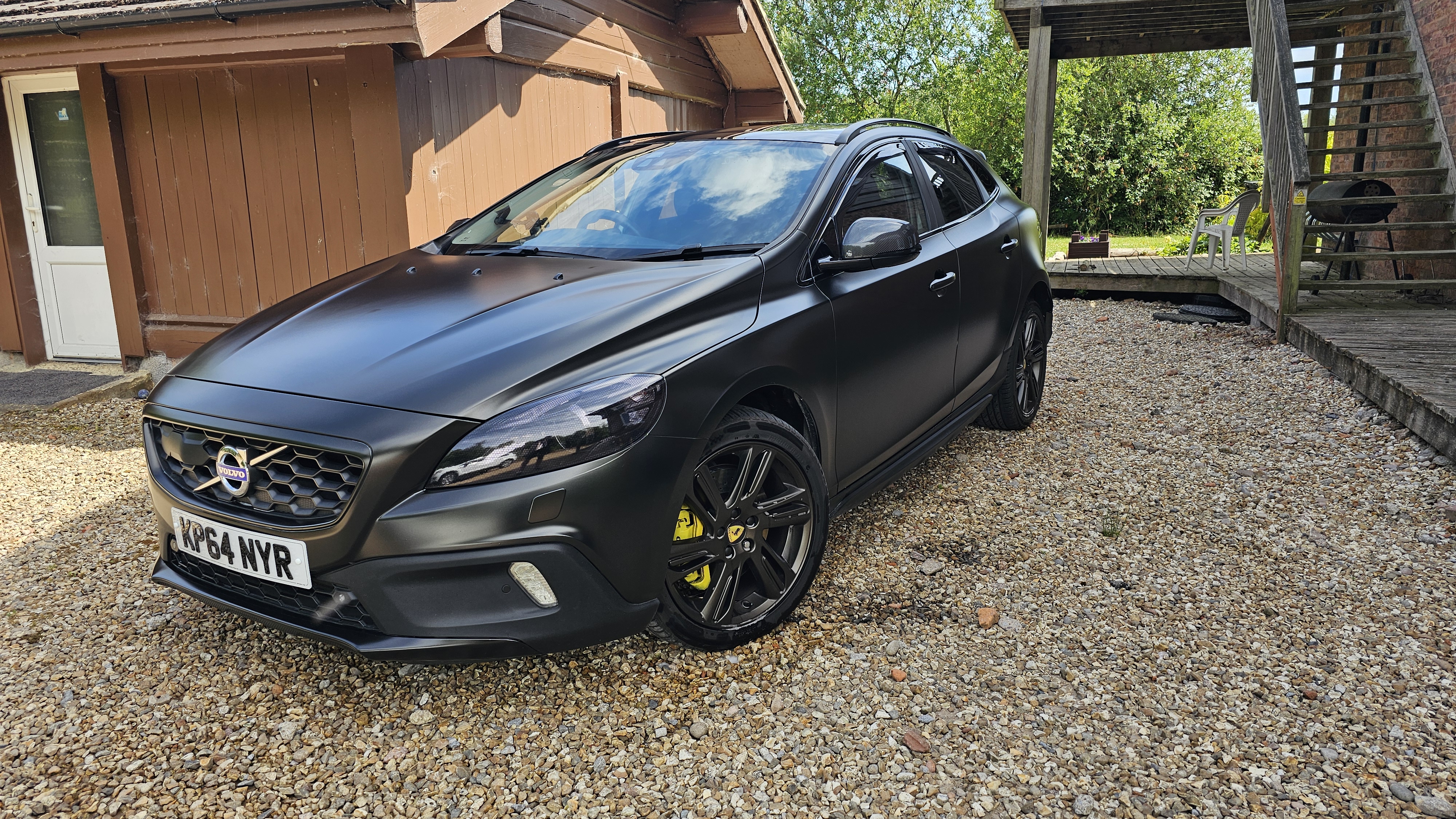 Matte Metallic Satin Gold Dust Black Car Vinyl Wrap PET review Josip 04