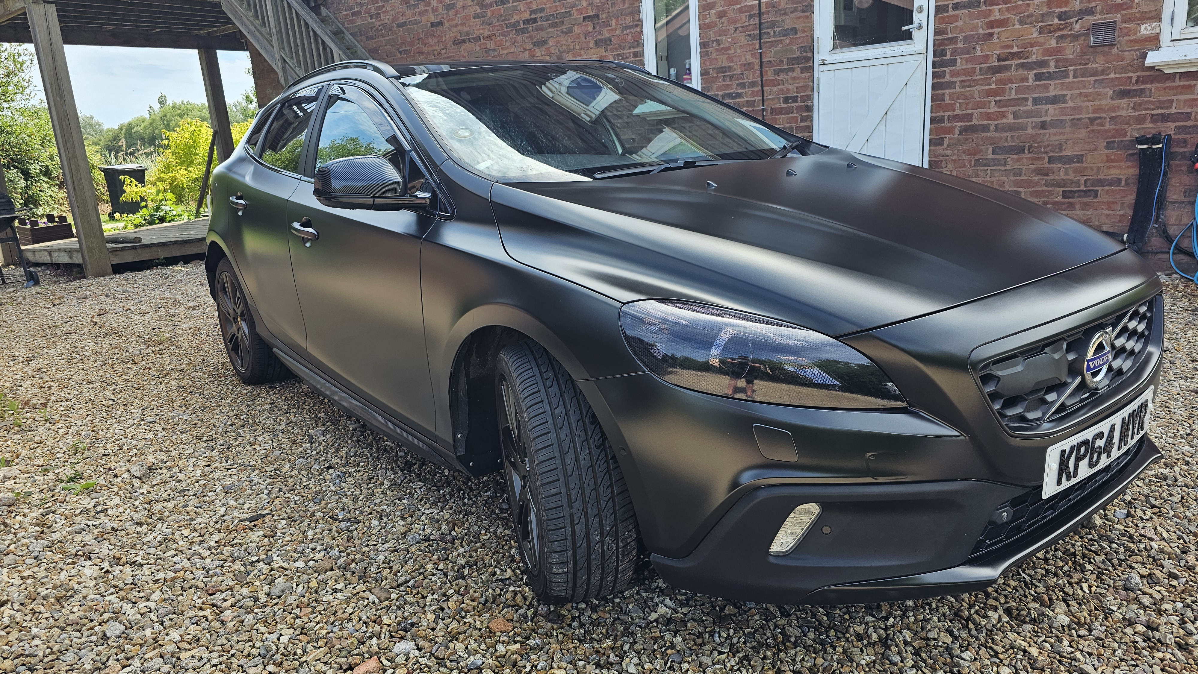 Matte Metallic Satin Gold Dust Black Car Vinyl Wrap PET review Josip 05