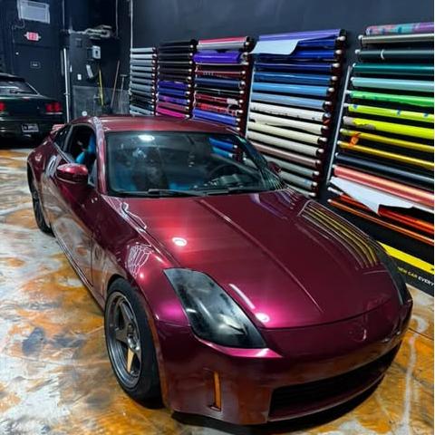 Gloss Metallic Rubellite Purple Car Vinyl Wrap PET  review versatile_custom 00