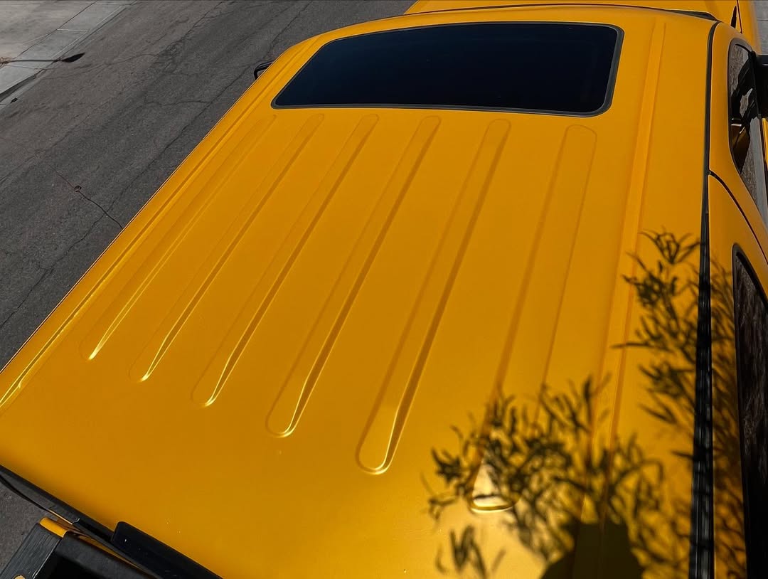 Matte Metallic Satin Energetic Yellow Car Vinyl Wrap review s650.babe 03