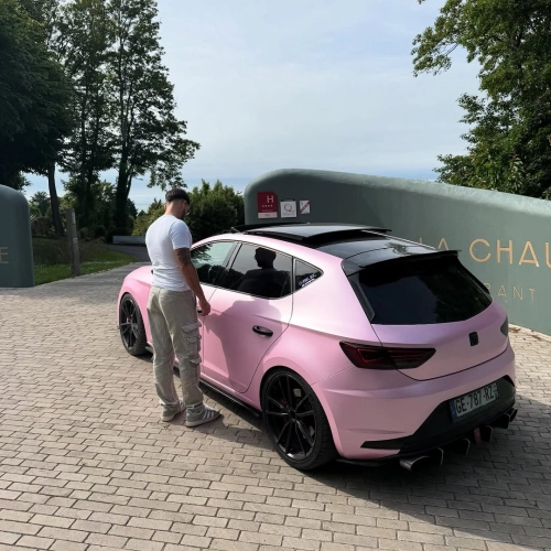 Matte Satin Bubblegum Pink Car Vinyl Wrap review 