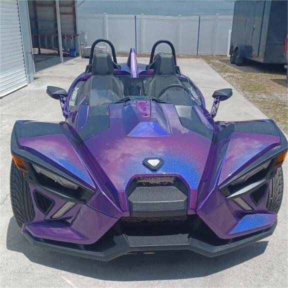 Gloss Metallic Rainbow Laser Dark Purple Car Vinyl Wrap  review CHAIR 00