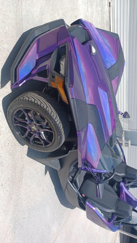 Gloss Metallic Rainbow Laser Dark Purple Car Vinyl Wrap  review CHAIR 01